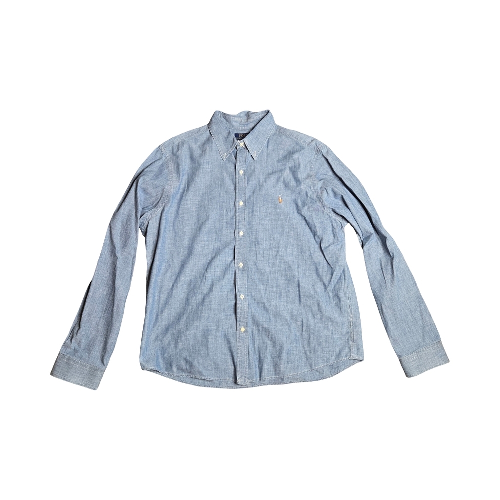 Polo Ralph Lauren Classic Fit Indigo Untucked Fit Button Down Shirt Size: XL